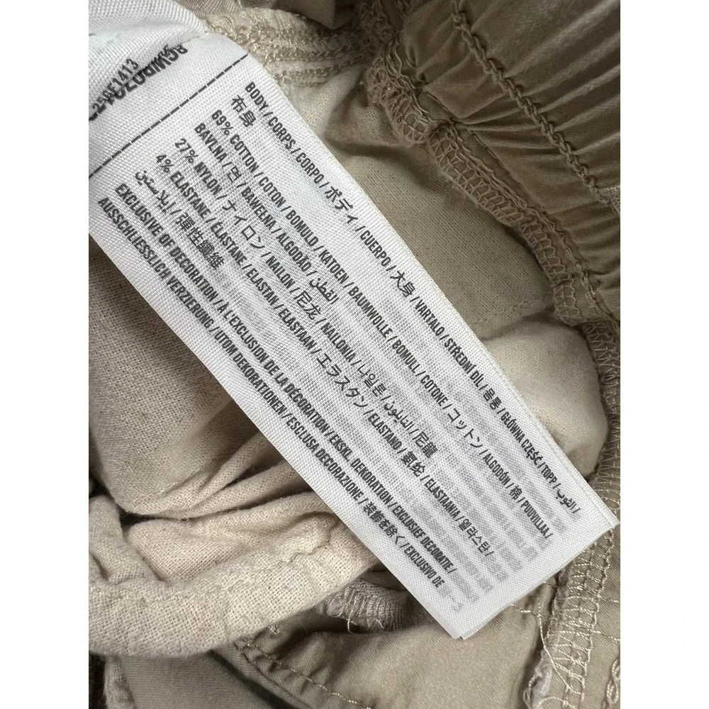 Abercrombie Kids Cargo Joggers Unisex 11/12 Tan Khaki Cotton Blend Utility Pants